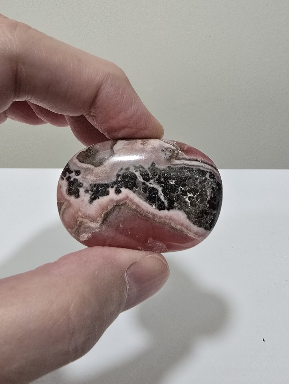 Rhodochrosite Crystal Palmstone #Q